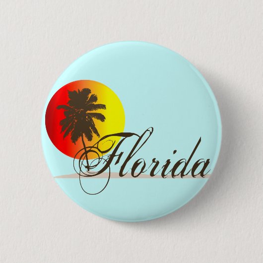 Florida-Sonnenuntergang Button (Vorderseite)
