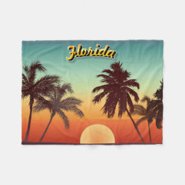 Florida-Sonnenuntergang - Editable Illustration Fleecedecke