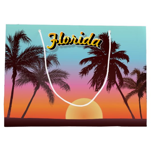 Florida-Sonnenuntergang Große Geschenktüte (Rückseite)