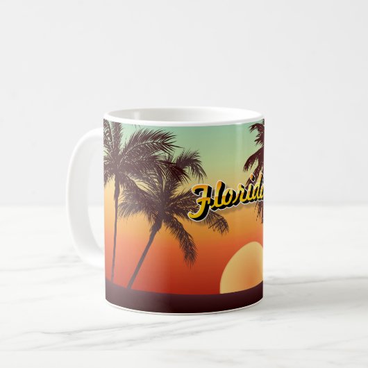 Florida-Sonnenuntergang Kaffeetasse (Vorderseite Links)