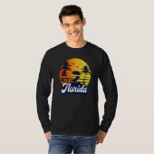 Florida Sonnenuntergangsstrand Retro Premium T-Shirt (Vorne ganz)