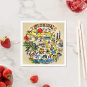 Florida-Souvenir-Cocktailserviette Serviette (Beispiel)