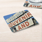 Florida Souvenir Land Schild wiederverwendbar Rechteckiger Pappuntersetzer (angewinkelt)