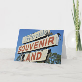 Florida Souvenir Land Vintages Zeichen Gruß Karte