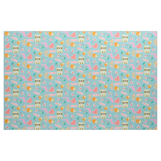 Florida-Spaß-Muster Stoff (Fat Quarter (45,7 x 55,9 cm))