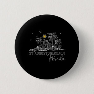 Florida St. Augustine Beach Fl Vintage-Palme M Button