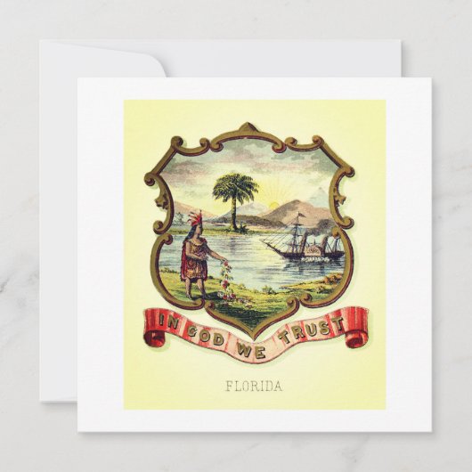 Florida-Staat (1876) Einladung (Vorderseite)