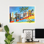 Florida Staat # 2 FL Old Vintage Travel Souvenir Poster (Heimbüro)