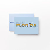 Florida Staat Flat Danke Karte