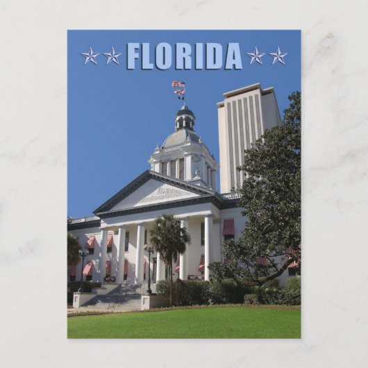 Florida Staat Hauptstädte (alt und neu), Tallahass Postkarte (Vorderseite)