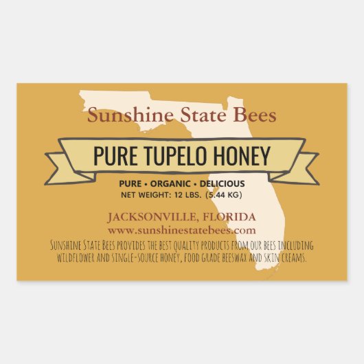 Florida Staat Honey Product Rectangle Stickers (Vorderseite)
