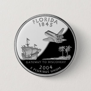 Florida Staat Imitate Quarter Button