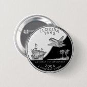Florida Staat Imitate Quarter Button (Vorne & Hinten)