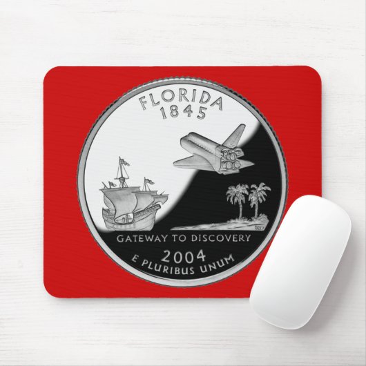 Florida Staat Imitate Quarter Mousepad (Mit Mouse)