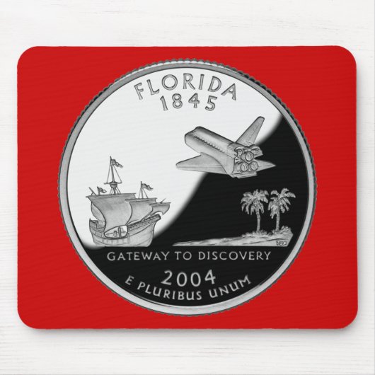 Florida Staat Imitate Quarter Mousepad (Vorne)