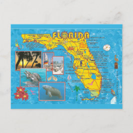 Florida Staat Karte Postkarte