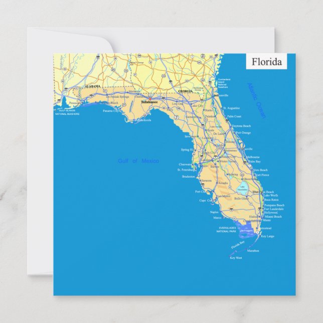 Florida Staat Map (Vorderseite)
