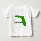 Florida Staat Map and Text Baby T-shirt (Vorderseite)