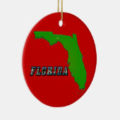 Florida Staat Map and Text Keramik Ornament (Rechts)