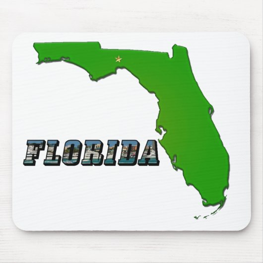 Florida Staat Map and Text Mousepad (Vorne)
