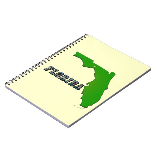 Florida Staat Map and Text Notizblock (Linke Seite)