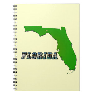 Florida Staat Map and Text Notizblock