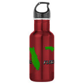 Florida Staat Map and Text Trinkflasche (Vorderseite)