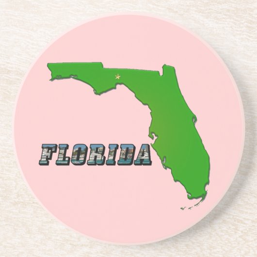 Florida Staat Map and Text Untersetzer (Vorne)