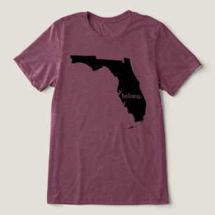 Florida Staat Map Belong Tri-Blend Shirt