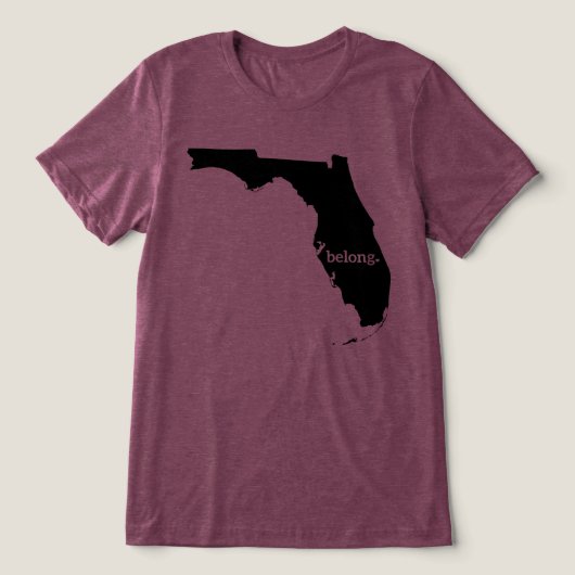 Florida Staat Map Belong Tri-Blend Shirt (Design Vorderseite)