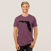 Florida Staat Map Belong Tri-Blend Shirt (Vorderseite voll)