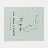 Florida Staat Map Kontur Familie personalisiert Fleecedecke (Vorderseite (Horizontal))