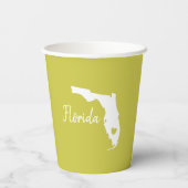 Florida Staat Map Liebe Zuhause Pappbecher (Rückseite)
