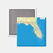 Florida Staat Map Magnet (Vorderseite/Rückseite)