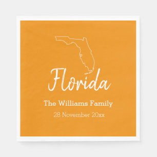 Florida Staat Map Personalisiert Family Wiedersehe Serviette