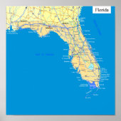 Florida Staat Map Poster (Vorne)