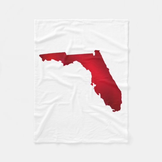 Florida Staat Map Silhouette Fleecedecke (Vorderseite)