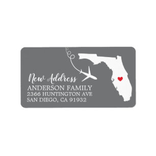 Florida Staat Neues Zuhause-Rücksendeadresse Adressaufkleber