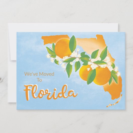 Florida Staat Orangenblüten - Neue Adresse Ankündigung (Vorderseite)