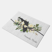 Florida Staat Personalisiert Ihre Zuhause City Rus Fußmatte (Schrägansicht)