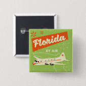 Florida Staat Retroposter. Button (Vorne & Hinten)