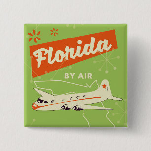 Florida Staat Retroposter. Button