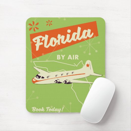 Florida Staat Retroposter. Mousepad (Mit Mouse)