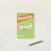 Florida Staat Retroposter. Post-it Klebezettel (Auf Schreibtisch)