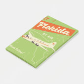 Florida Staat Retroposter. Post-it Klebezettel (angewinkelt)