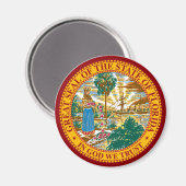 FLORIDA STAAT SIEGEL MAGNET (Vorderseite/Rückseite)
