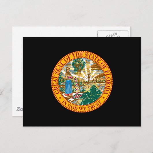 Florida Staat Siegel Postkarte (Vorne/Hinten)