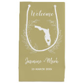Florida Staat Silhouette Hochzeitstag Kleine Geschenktüte (Vorderseite)