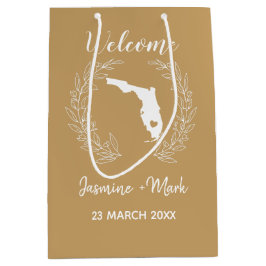 Florida Staat Silhouette Hochzeitstag Mittlere Geschenktüte