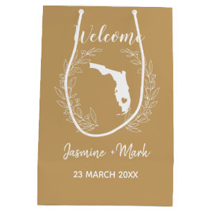 Florida Staat Silhouette Hochzeitstag Mittlere Geschenktüte